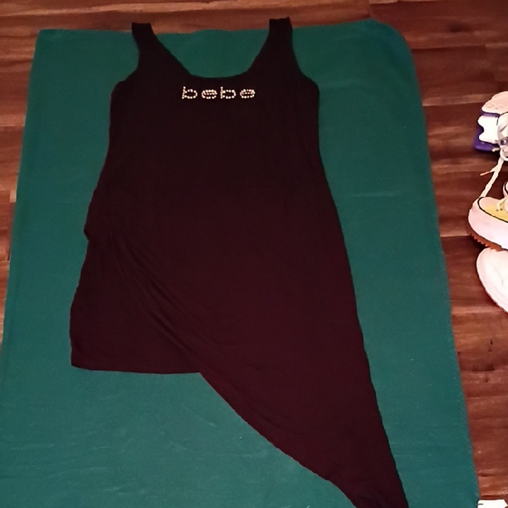 Bebe Asymmetrical Black Dress